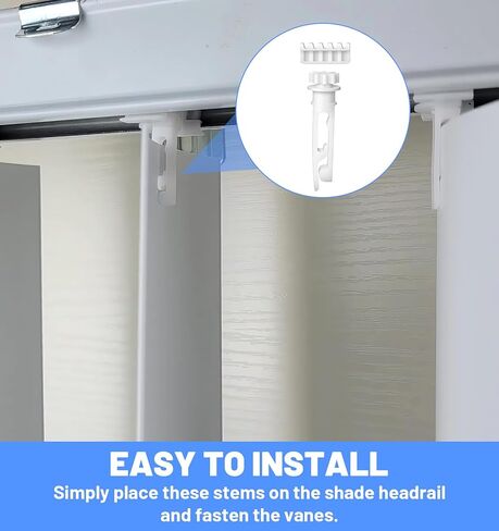 12 Sets Vertical Blinds Repair Kit, Vertical Blinds for Windows for Headrail & Carrier Stem, Durable Curtain Accessories for Home & Office in Saudi Arabia