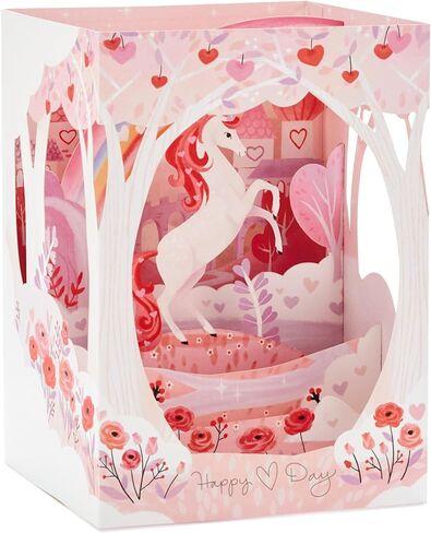 Hallmark Paper Wonder Valentines Day Pop Up Card (Unicorn, Magical Wishes) in Saudi Arabia