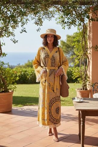 Luxury Handmade PREMIUM-quality Eco Organic Turkish Cotton Muslin Kimono Robe in Saudi Arabia