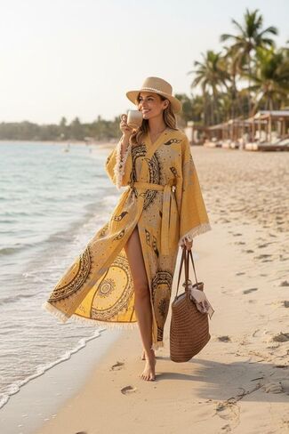 Luxury Handmade PREMIUM-quality Eco Organic Turkish Cotton Muslin Kimono Robe in Saudi Arabia