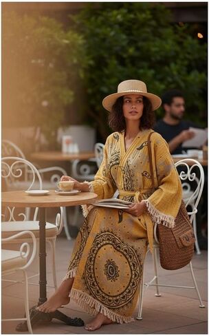 Luxury Handmade PREMIUM-quality Eco Organic Turkish Cotton Muslin Kimono Robe in Saudi Arabia