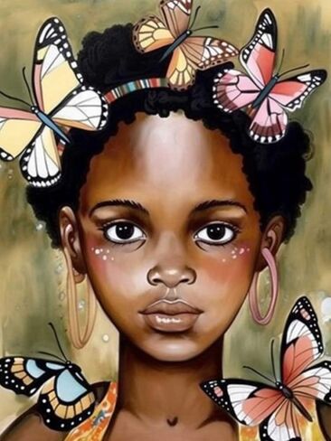 Reofrey DIY Diamond Art Kits for Adults African Woman, Full Drill Round Rhinestone Diamond Painting Kits, Cross Stitch Embroidery Canvas for Crafts Home Wall Decor 30x40cm in Saudi Arabia