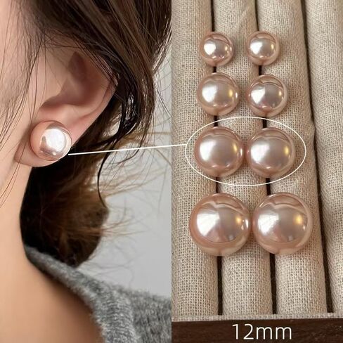 Natural Freshwater Cultured Pearl Stud Earrings, AAAA+Handpicked, Sterling Silver 18K Gold Plated Hypoallergenic Earring Studs Jewelry For Women in Saudi Arabia