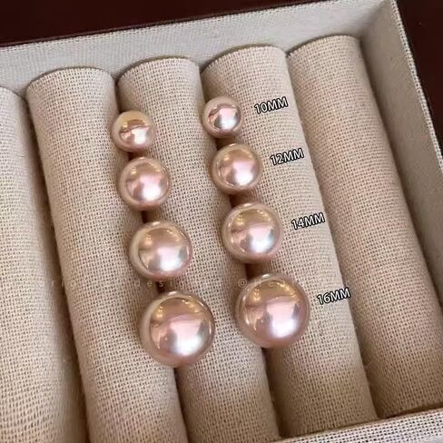 Natural Freshwater Cultured Pearl Stud Earrings, AAAA+Handpicked, Sterling Silver 18K Gold Plated Hypoallergenic Earring Studs Jewelry For Women in Saudi Arabia
