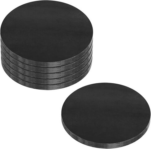 eoere 2 PCS 6" Round Weldable Heavy Duty Steel Sheet Base Plate Flat Backing Plate Disks, Flat Disc Shaped Base Plate Sheet Weld Tabs, Thick 5/16"(7.5mm) in Kuwait