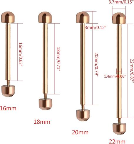 2 Pcs/Pack Watch Strap Screw Pins Connection Rod Lug Pins Band Connect Link Rod 16mm 18mm 20mm 22mm Clasp Buckle Friction Tube Band Strap Connect Pin Smartwatch Stem Link Attachment in Kuwait
