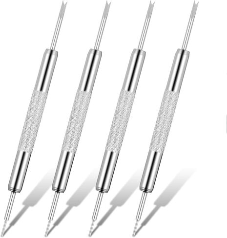 4 Pack Professional Watch Pins Removal Tool, Stainless Steel Double-Ended Design Repair Tool, Watchs Spring Bar Tools for Watch Repair Fix Replacement Sizing in Saudi Arabia