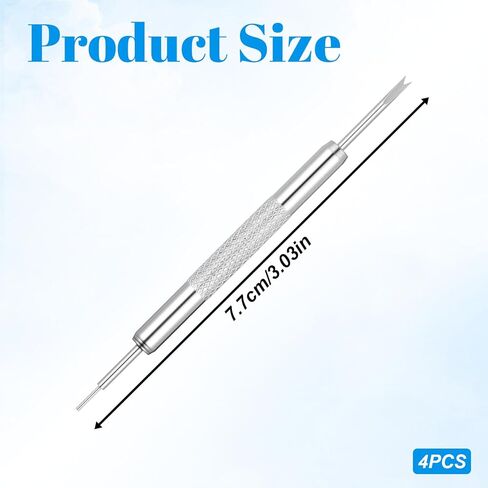 4 Pack Professional Watch Pins Removal Tool, Stainless Steel Double-Ended Design Repair Tool, Watchs Spring Bar Tools for Watch Repair Fix Replacement Sizing in Saudi Arabia