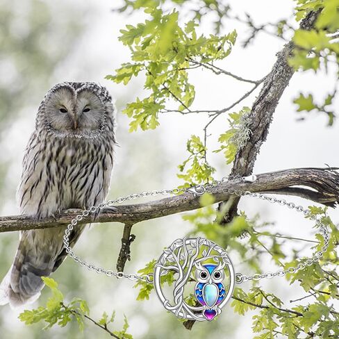Fenthring Owl Anklets for Women Owl Ankle Bracelet Sterling Silver Tree of Life Moonstone Graduation Gifts in Saudi Arabia