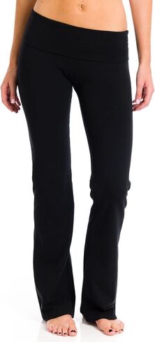 بنطال متوهج ذو ذيل صلب قابل للطي (أسود، XSmall) in Kuwait