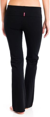 بنطال متوهج ذو ذيل صلب قابل للطي (أسود، XSmall) in Kuwait