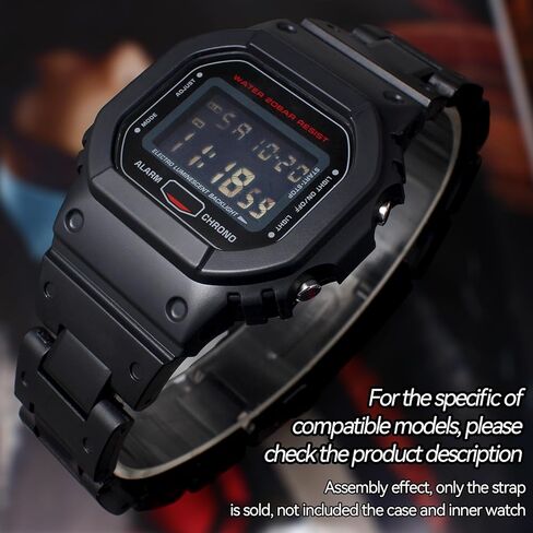 حزام ساعة من الراتنج الصلب خفيف الوزن متوافق مع Casio DW-5600 GA-2100 GW-B5600 GW-M5610، حزام لـ G-Shock للرجال GM-2100 GM-5600 GM-6900 in Saudi Arabia