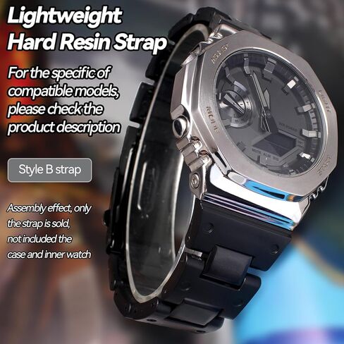 حزام ساعة من الراتنج الصلب خفيف الوزن متوافق مع Casio DW-5600 GA-2100 GW-B5600 GW-M5610، حزام لـ G-Shock للرجال GM-2100 GM-5600 GM-6900 in Saudi Arabia
