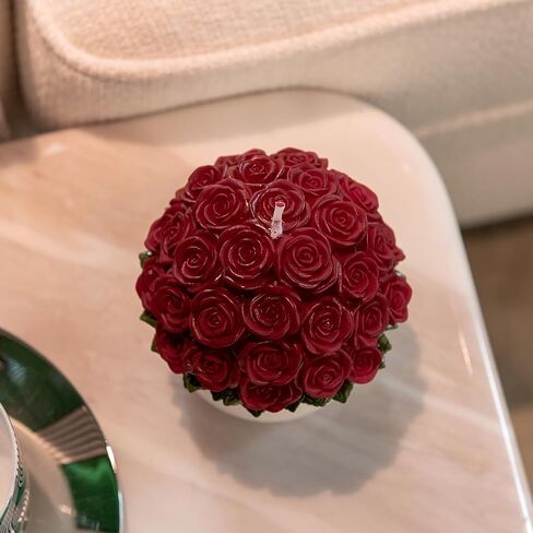 باقة زهور الورد، شمعة معطرة برائحة العلاج العطري، لهدايا عيد الحب وحفلات الزفاف in Kuwait