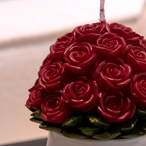 باقة زهور الورد، شمعة معطرة برائحة العلاج العطري، لهدايا عيد الحب وحفلات الزفاف in Kuwait
