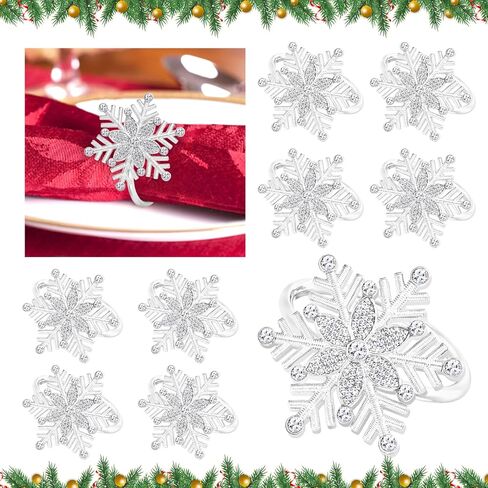 12 Pcs Christmas Napkin Rings Xmas Napkins Holders Rings Elegant Gold Deer Elk Christmas Tree Napkin Rings Serviette Napkin Buckle (Christmas Tree, Christmas Wreath, Christmas elk) in Kuwait