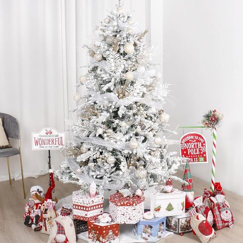 Super Holiday Christmas Ball Ornaments, 33PCS Champagne Clear Shatterproof Plastic Foam Ornaments Set for Hanging Xmas Tree Holiday Thanksgiving Party Decor. in Saudi Arabia