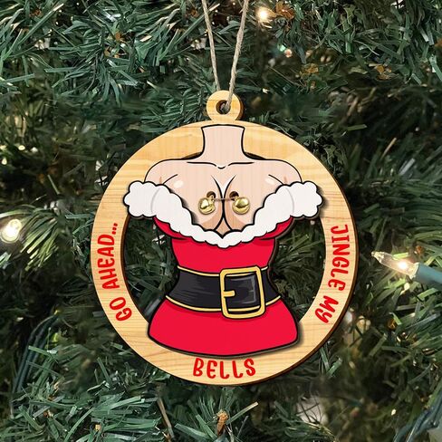 Funny Christmas Ceramic Ornaments for Women, Men - Xmas Trees Decorations - Hanging Ornaments in Saudi Arabia