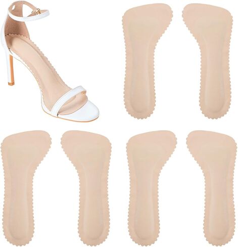 3 Pairs High Heel Cushion Inserts for Women, Adhesive Arch Support Sandal Inserts, Invisible Insoles Prevent Feet from Sliding Forward for High Heels, Pumps, Open Toes, Flats, and Sandals in Saudi Arabia