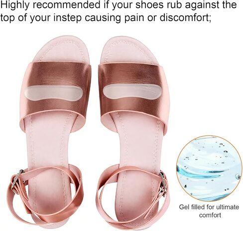 6 Pairs Sandal Strap Cushion Strips, Transparent Self-Adhesive Heel Liners Anti-Slip Heel Strap Cushion Pads for Shoes Too Big Slipping Rubbing in Saudi Arabia