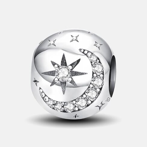 1 PC Fashionable Silver Religious Belief Series Pendant beads Charm Suitable for DIY Women's Jewelry in Saudi Arabia