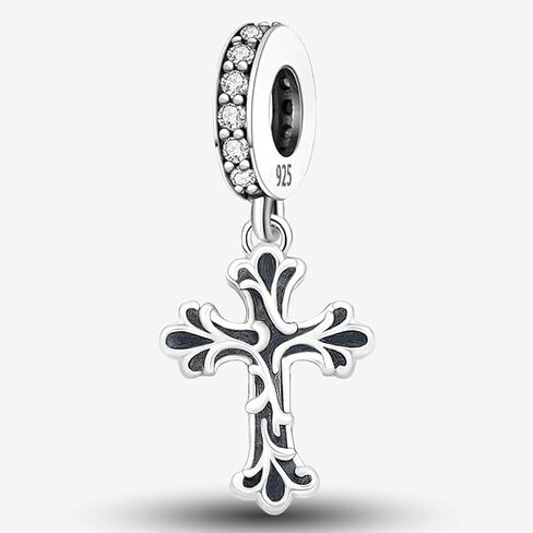 1 PC Fashionable Silver Religious Belief Series Pendant beads Charm Suitable for DIY Women's Jewelry in Saudi Arabia