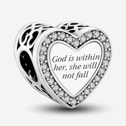 1 PC Fashionable Silver Religious Belief Series Pendant beads Charm Suitable for DIY Women's Jewelry in Saudi Arabia