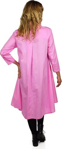 Dare2BStylish Hi Low Button Down A Line Swing Dress Shirt أعلى ريج ومقاسات كبيرة in Kuwait