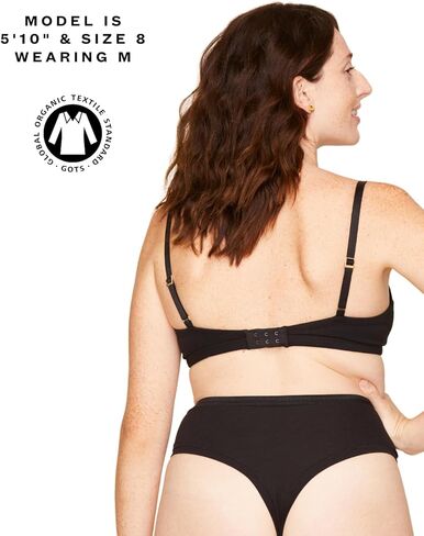 Subset Women's High Rise Organic Cotton Thong, Breathable, Tag-Free, Comfortable Everyday No Show Knickey Underwear in Saudi Arabia