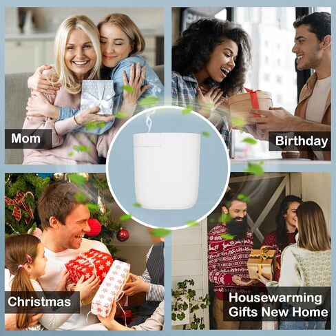 موزع روائح عطرية ذكي على الحائط، جهاز هواء لرائحة الزيوت العطرية المضغوطة بدون ماء، موزع عطور هواء بارد محمول للمكتب المنزلي هادئ ويدوم طويلاً 60 مل 500 متر مربع هدية للاسترخاء في المنزل الجديد in Kuwait