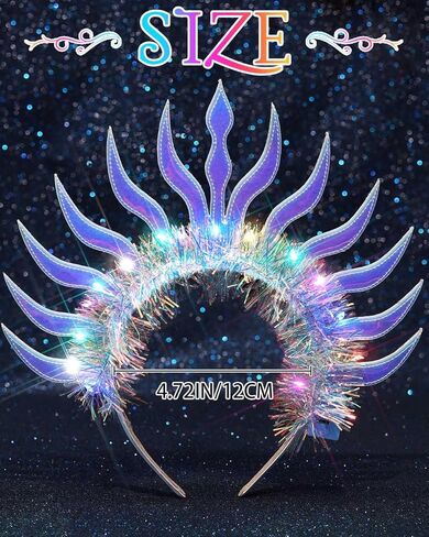 Campsis Light Up Headband Led Headpiece Glowing Rave Festival Hair Accessories for Women in Saudi Arabia