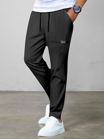Men's Athletic Pants Elastic Waist with Pockets Gym Workouts in Saudi Arabia