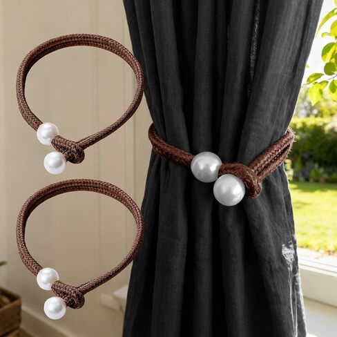 2-Pack Curtain Tiebacks, Decorative Adjustable Drapery Holdbacks for Window Curtains, Stylish and Functional Home Decor in Saudi Arabia