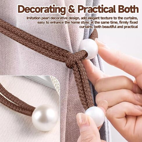2-Pack Curtain Tiebacks, Decorative Adjustable Drapery Holdbacks for Window Curtains, Stylish and Functional Home Decor in Saudi Arabia