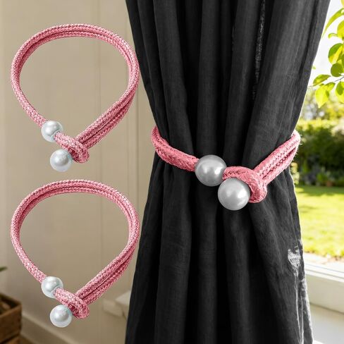 2-Pack Curtain Tiebacks, Decorative Adjustable Drapery Holdbacks for Window Curtains, Stylish and Functional Home Decor in Saudi Arabia