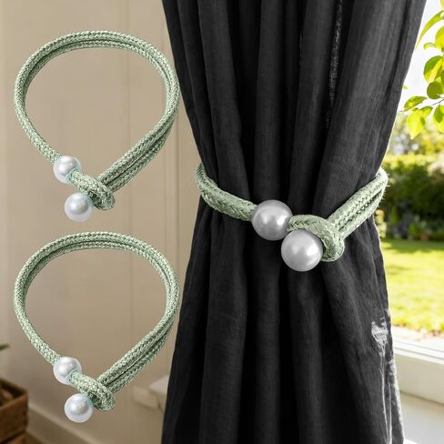 2-Pack Curtain Tiebacks, Decorative Adjustable Drapery Holdbacks for Window Curtains, Stylish and Functional Home Decor in Saudi Arabia