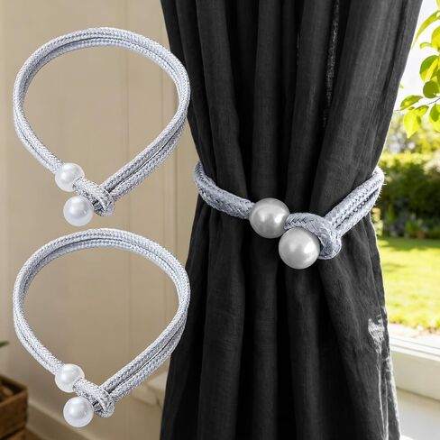 2-Pack Curtain Tiebacks, Decorative Adjustable Drapery Holdbacks for Window Curtains, Stylish and Functional Home Decor in Saudi Arabia