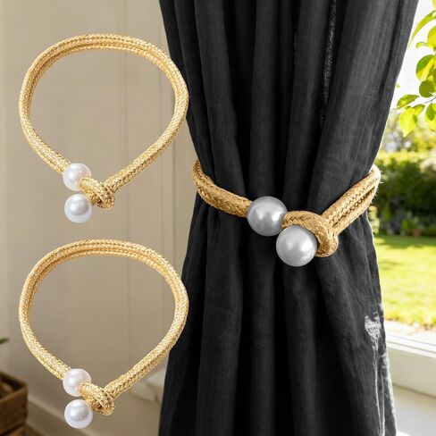 2-Pack Curtain Tiebacks, Decorative Adjustable Drapery Holdbacks for Window Curtains, Stylish and Functional Home Decor in Saudi Arabia