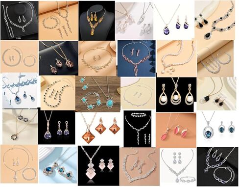 CcacHe Mystery Box Including 30 Pcs Differernt Style Pairs of Earrings Rings Bracelets or Necklaces, Magic Surprise Jewelry Gifts Meh in Saudi Arabia