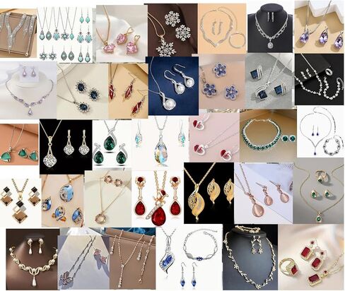CcacHe Mystery Box Including 30 Pcs Differernt Style Pairs of Earrings Rings Bracelets or Necklaces, Magic Surprise Jewelry Gifts Meh in Saudi Arabia