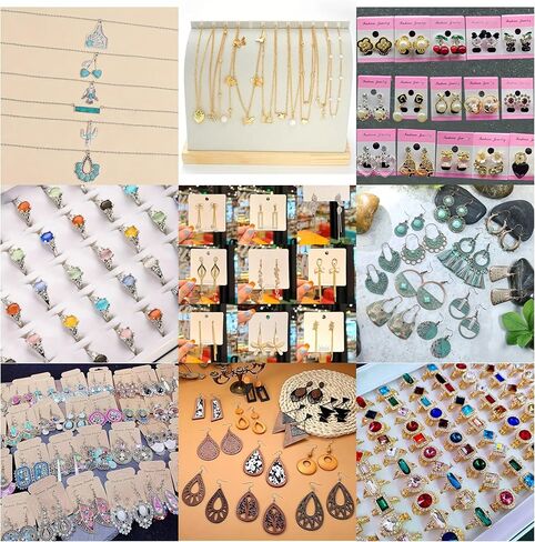 CcacHe Mystery Box Including 30 Pcs Differernt Style Pairs of Earrings Rings Bracelets or Necklaces, Magic Surprise Jewelry Gifts Meh in Saudi Arabia