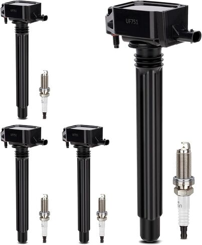 UF672 Ignition Coil & 97390 Double Iridium Spark Plug for 2012-2015 Honda Civic 1.8L L4, 2013-2015 Acura ILX 2.0L L4, 2016 Honda HR-V 1.8L L4 Replaces# 30520R1AA01 C1823 in Saudi Arabia