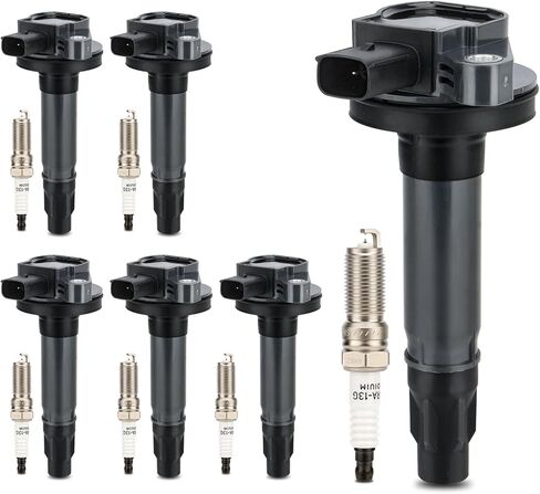 UF672 Ignition Coil & 97390 Double Iridium Spark Plug for 2012-2015 Honda Civic 1.8L L4, 2013-2015 Acura ILX 2.0L L4, 2016 Honda HR-V 1.8L L4 Replaces# 30520R1AA01 C1823 in Saudi Arabia
