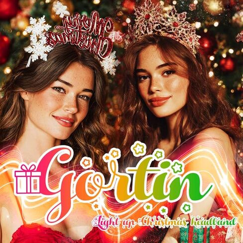 GORTIN Christmas Headband Light up Snowflake Headpiece Christmas Holiday Costume Hair Accessories for Women in Saudi Arabia
