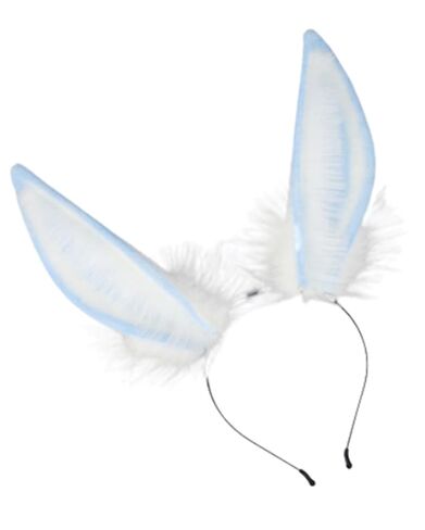 Plush Bunny Ear Headwear Faux Fur Animal Ear Headband Rabbit Ear Hairband Party Anime Cosplay Hair Accessories (Yellow) in Saudi Arabia