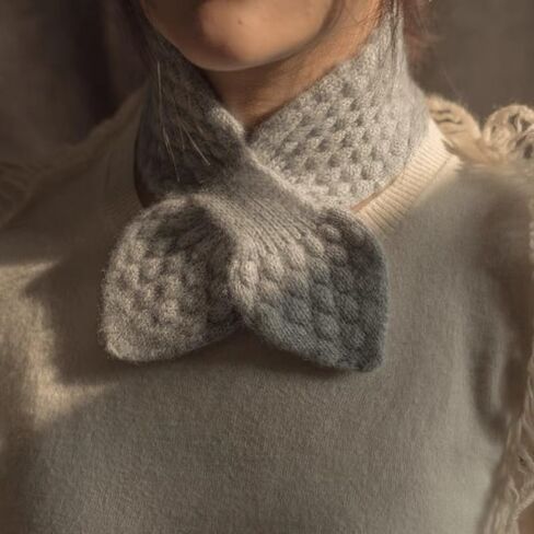 Knit Triangle Scarf for Women Knitted Pull Through Mini Scarf Y2k Neckerchief Fisherman Aesthetic Accessories in Saudi Arabia