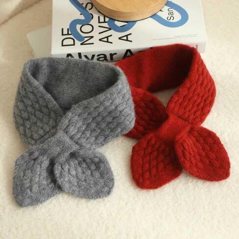 Knit Triangle Scarf for Women Knitted Pull Through Mini Scarf Y2k Neckerchief Fisherman Aesthetic Accessories in Saudi Arabia