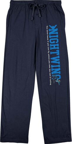 Bioworld Batman Nightwing You Never Know if You Can Fly… Men's Navy Blue Graphic Sleep Pajama Pants in Saudi Arabia
