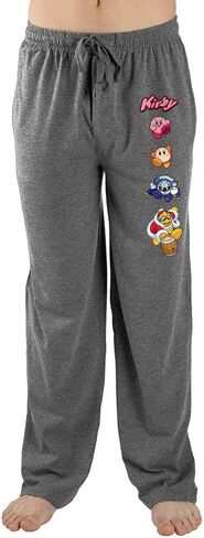 Men's Grey Kirby Classic Video Game Characters Sleep Pajama Pants in Saudi Arabia