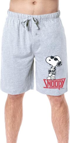 Peanuts Mens' Snoopy Rocker Cool Punk Character Sleep Pajama Shorts in Kuwait